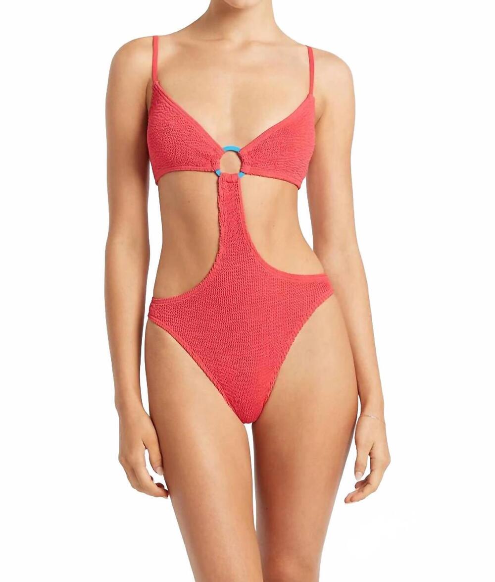 NEW BOND-EYE ring cabai one piece swimsuit in guava eco